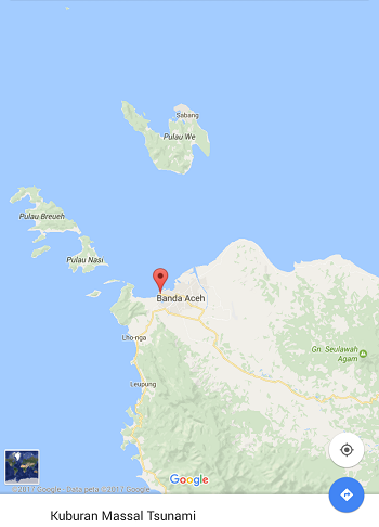 Peta Lokasi Kuburan Masal Ulee Lheue  Banda Aceh Korban Tsunami Tahun 2004 